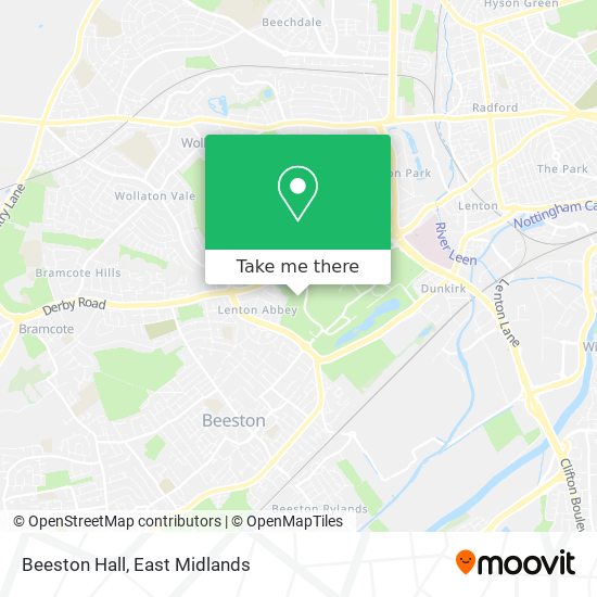Beeston Hall map