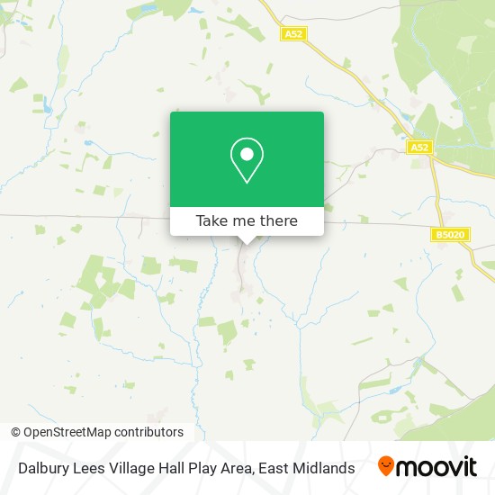 How to get to Dalbury Lees Village Hall Play Area in South Derbyshire by  Bus?