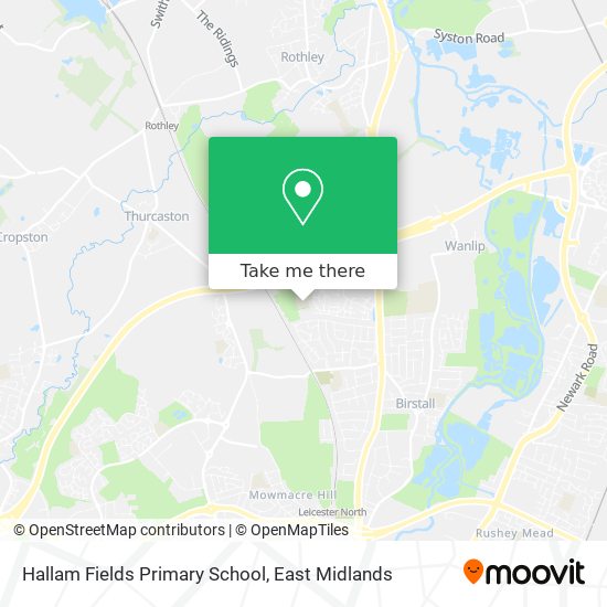 Hallam Fields Primary School map