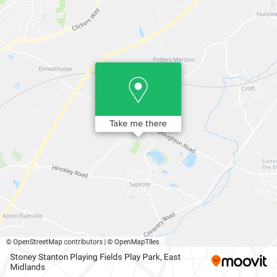 Stoney Stanton Playing Fields Play Park map