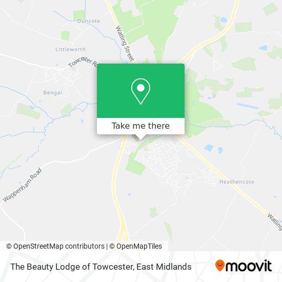 The Beauty Lodge of Towcester map