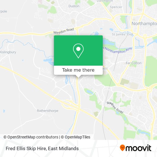 Fred Ellis Skip Hire map