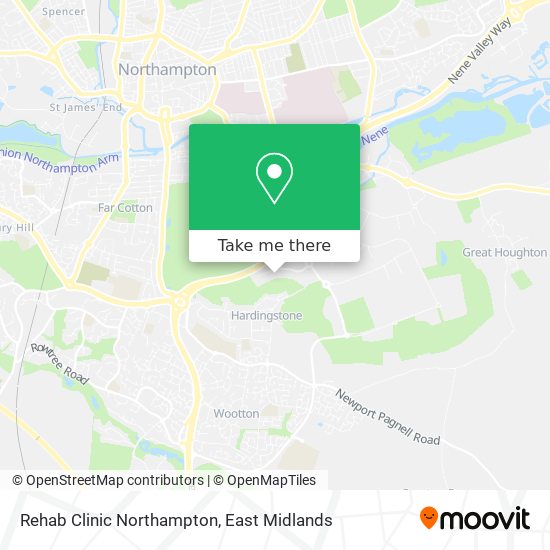 Rehab Clinic Northampton map