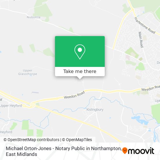 Michael Orton-Jones - Notary Public in Northampton map