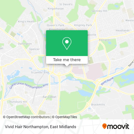 Vivid Hair Northampton map