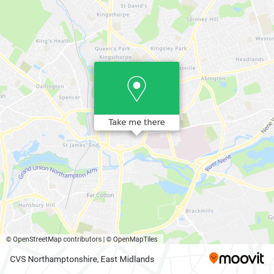 CVS Northamptonshire map
