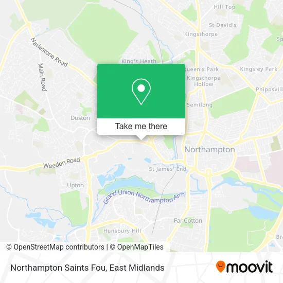 Northampton Saints Fou map