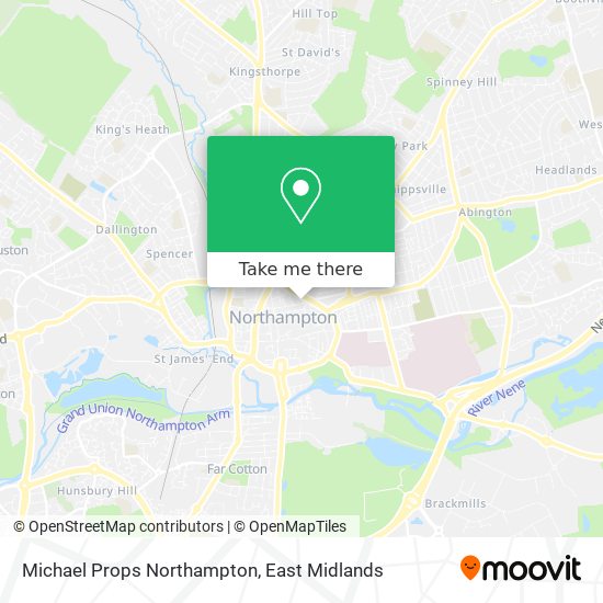 Michael Props Northampton map