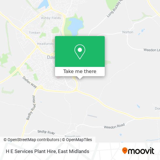 H E Services Plant Hire map