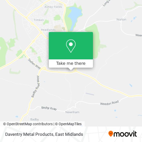 Daventry Metal Products map