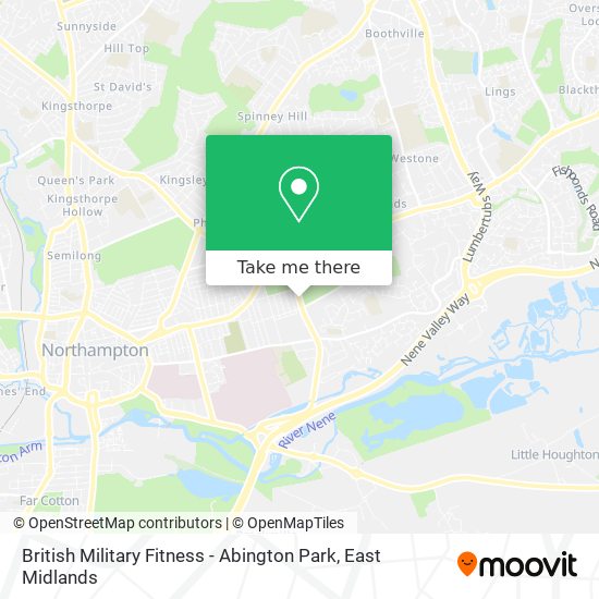 British Military Fitness - Abington Park map