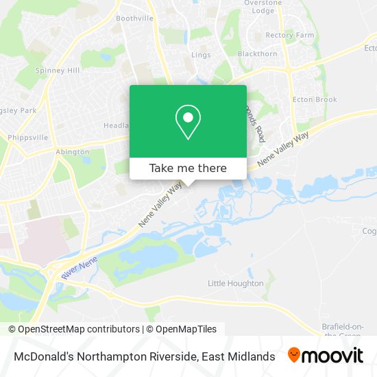 McDonald's Northampton Riverside map