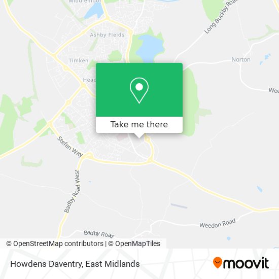 Howdens Daventry map