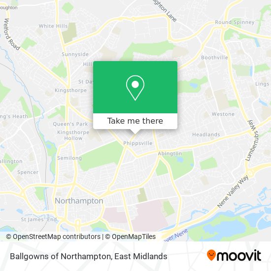 Ballgowns of Northampton map