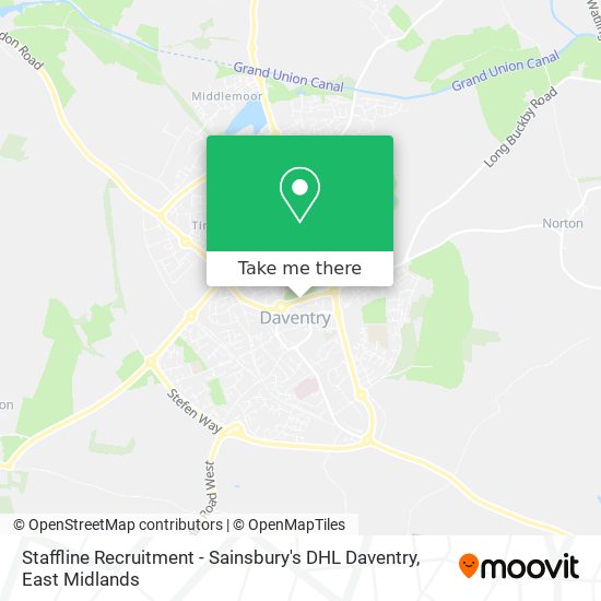 Staffline Recruitment - Sainsbury's DHL Daventry map