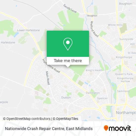 Nationwide Crash Repair Centre map