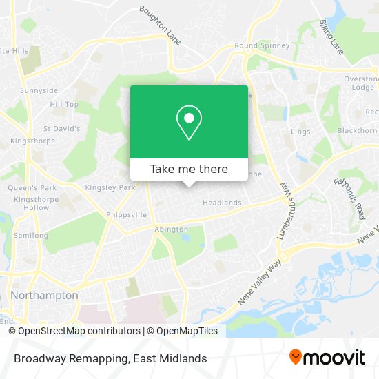Broadway Remapping map