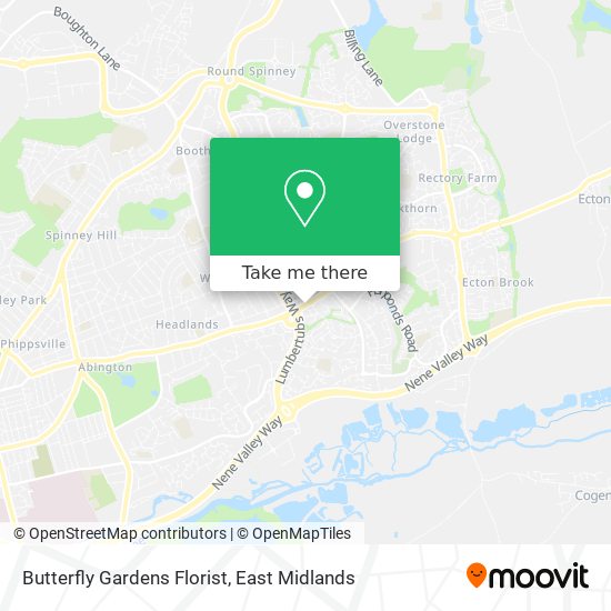 Butterfly Gardens Florist map