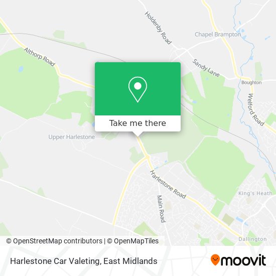 Harlestone Car Valeting map