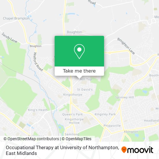 Occupational Therapy at University of Northampton map