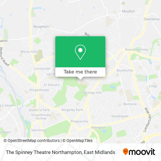 The Spinney Theatre Northampton map