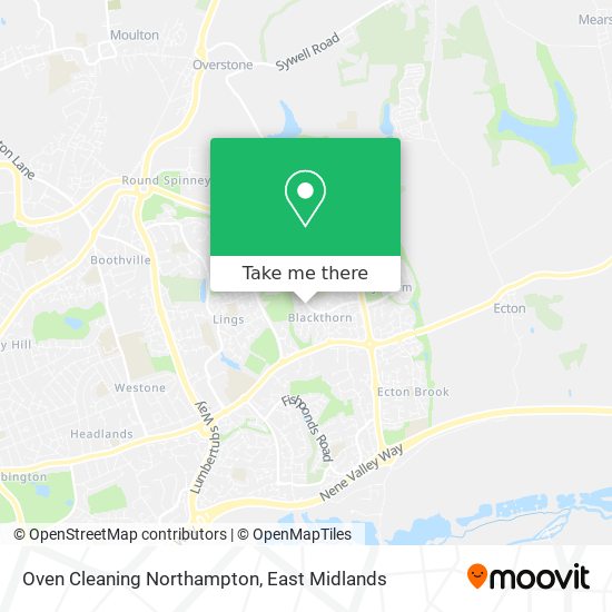 Oven Cleaning Northampton map