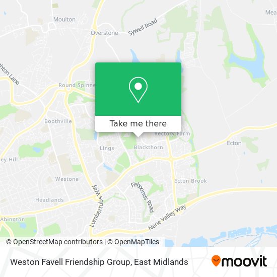 Weston Favell Friendship Group map