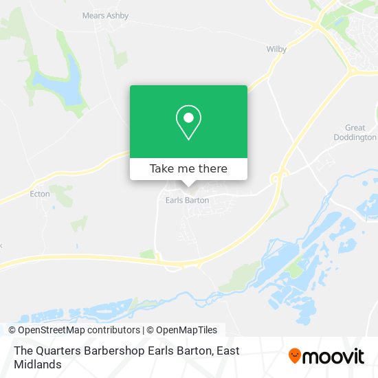 The Quarters Barbershop Earls Barton map