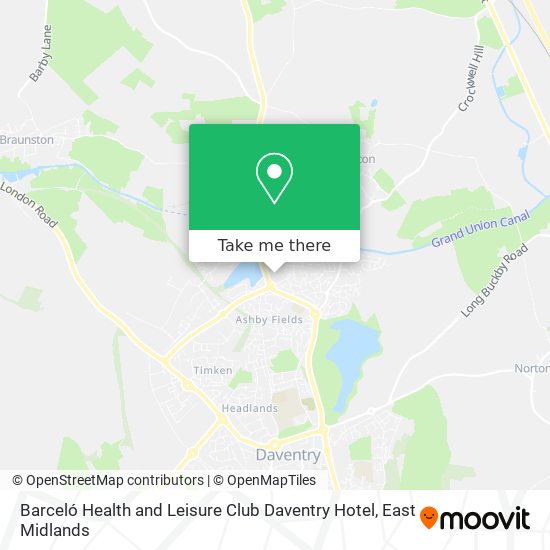 Barceló Health and Leisure Club Daventry Hotel map