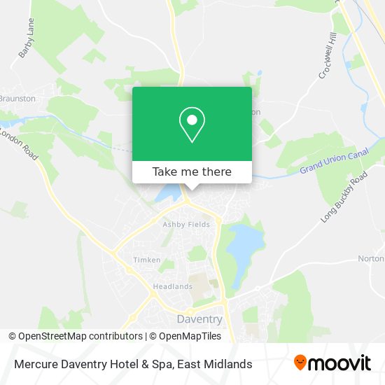 Mercure Daventry Hotel & Spa map