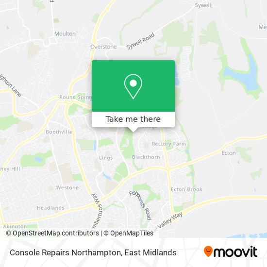 Console Repairs Northampton map