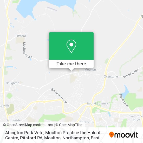 Abington Park Vets, Moulton Practice the Holcot Centre, Pitsford Rd, Moulton, Northampton map