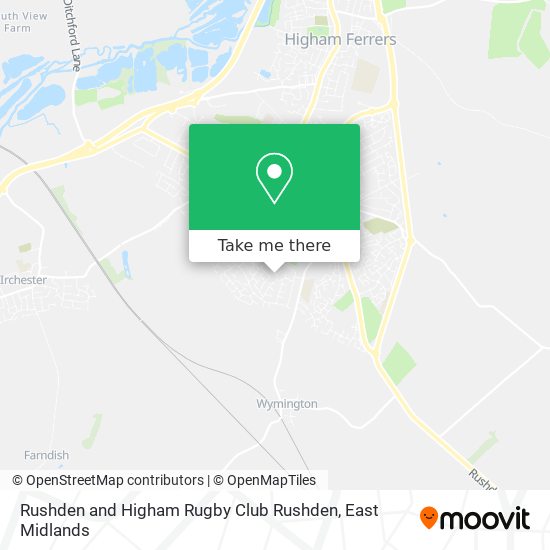 Rushden and Higham Rugby Club Rushden map