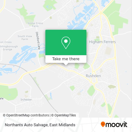 Northants Auto Salvage map