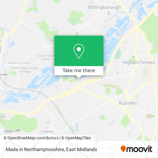 Made in Northamptonshire map