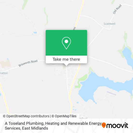 A Toseland Plumbing, Heating and Renewable Energy Services map
