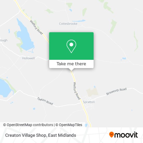 Creaton Village Shop map
