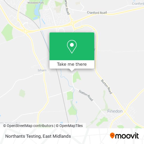 Northants Testing map