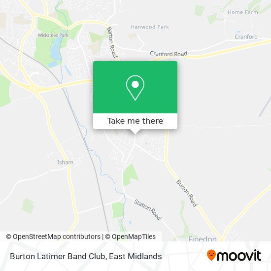 Burton Latimer Band Club map