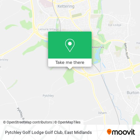 Pytchley Golf Lodge Golf Club map