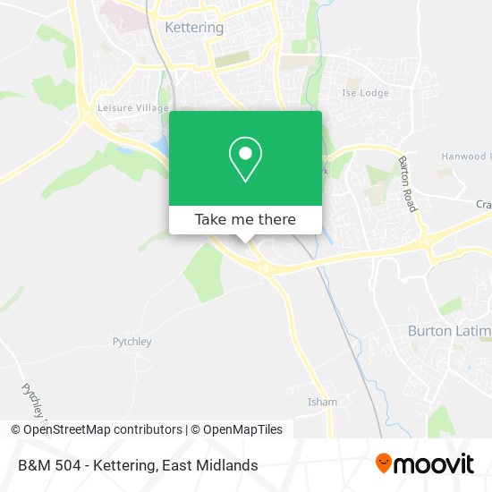 B&M 504 - Kettering map