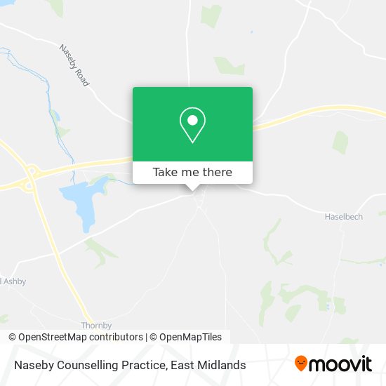 Naseby Counselling Practice map