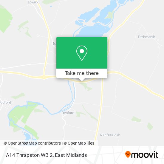 A14 Thrapston WB 2 map