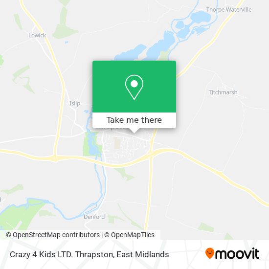 Crazy 4 Kids LTD. Thrapston map