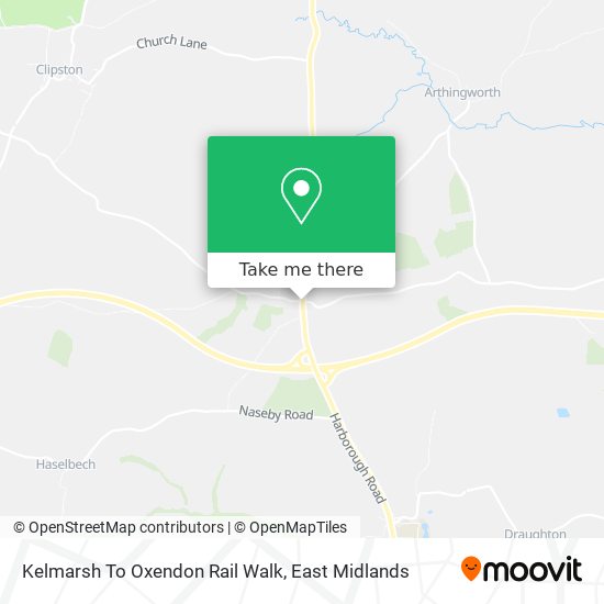 Kelmarsh To Oxendon Rail Walk map