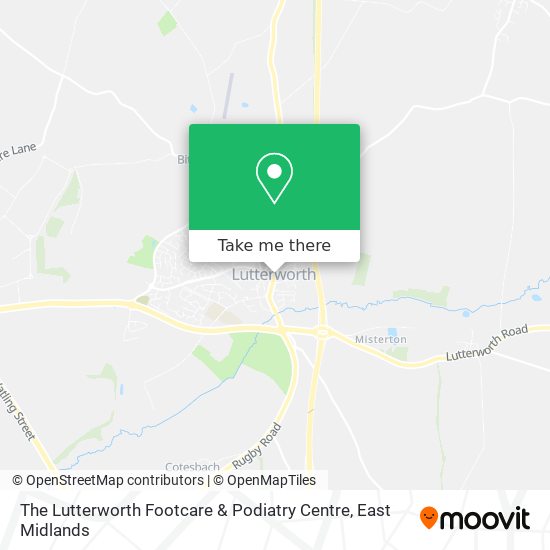 The Lutterworth Footcare & Podiatry Centre map