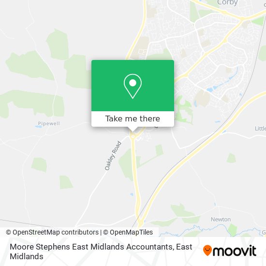 Moore Stephens East Midlands Accountants map