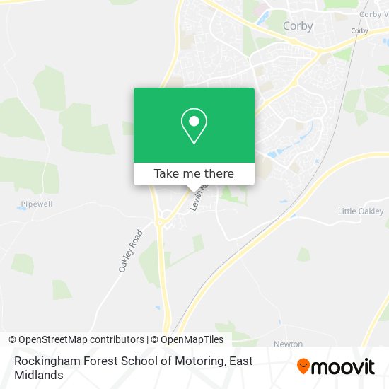 Rockingham Forest School of Motoring map