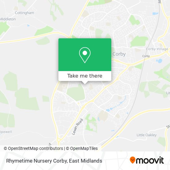 Rhymetime Nursery Corby map