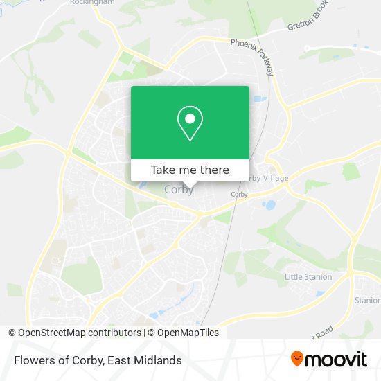 Flowers of Corby map